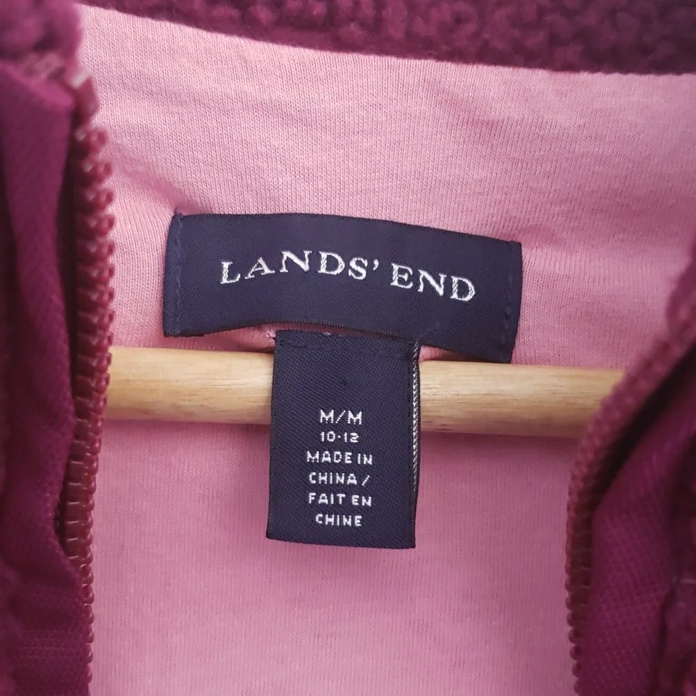 Lands' End 1/4 Zip Sherpa Sweater - Picture 3 of 4
